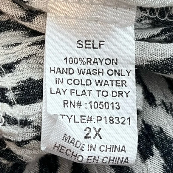 Savanna Jane Embroidered Boho Western Sz 2X Cap-Sleeve Blouse - Picture 10 of 10